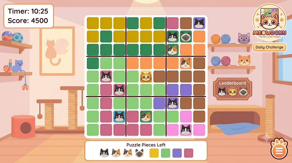 Meowdoku Game: A Cute Puzzle Adventure