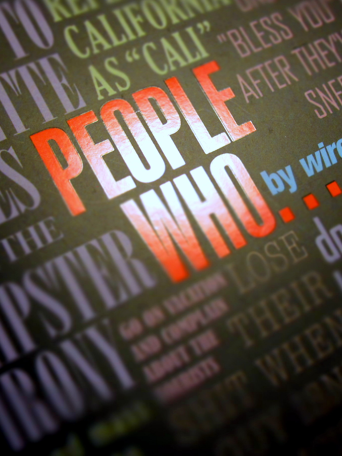 PEOPLE WHO...